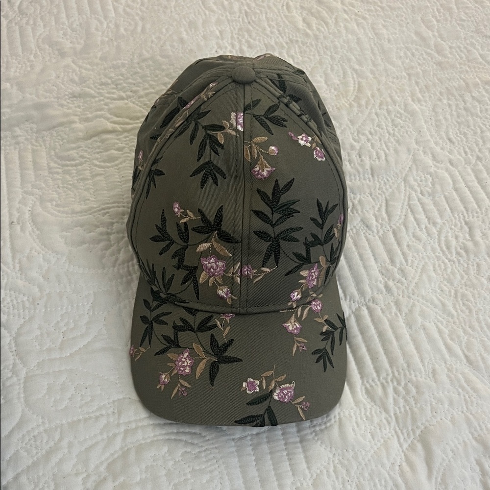 Floral Embroidered Cap